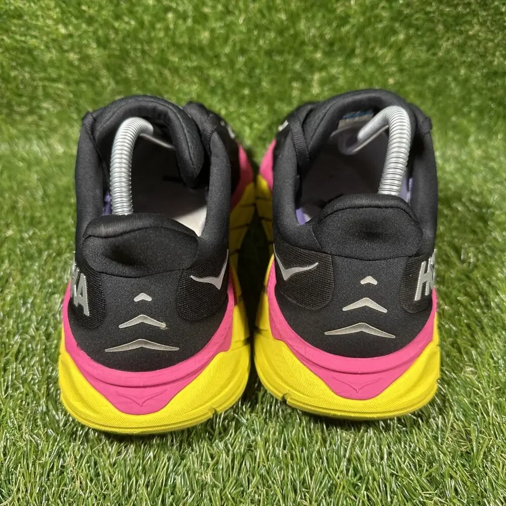 Hoka One One Arahi 6 Womens 11 B Shoes Black Pink Running Gym Athletic - Picture 2 of 9